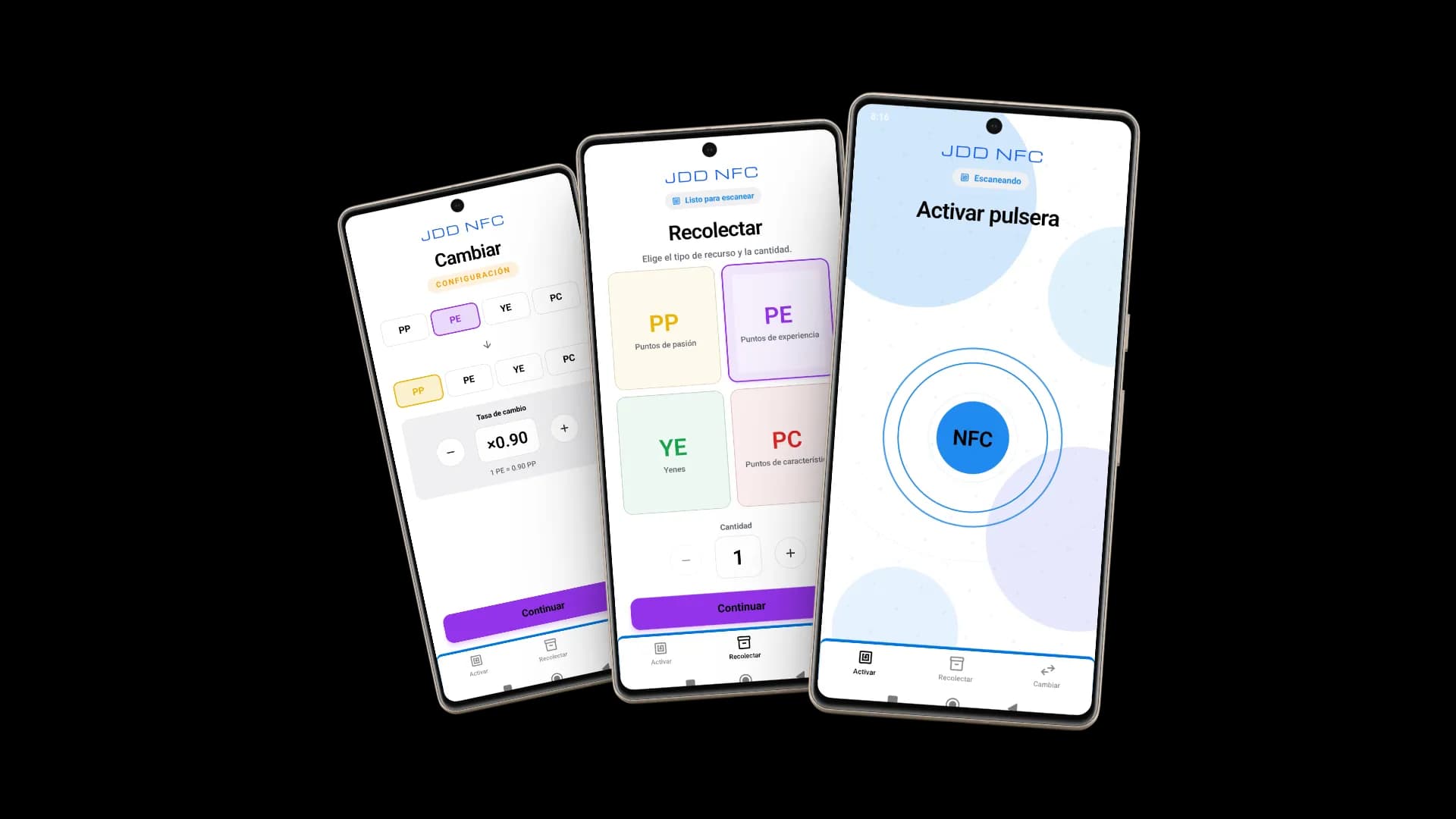 JDD NFC App Mockup
